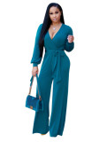 Women V-neck Jumpsuit M8186