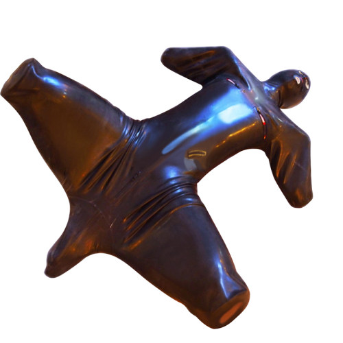 Stage Outfit Prisoner Tights Black Faux Leather Bodysuit Jumpsuit Men XX6039