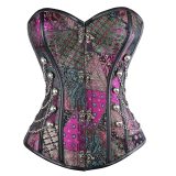 Steampunk Overbust Lace Up Steel Boned Corset  M1360