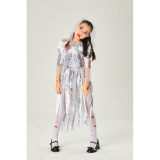 Ghost Child Costume Bride Gauze Halloween Girl Cosplay Vampire Dress SM032A