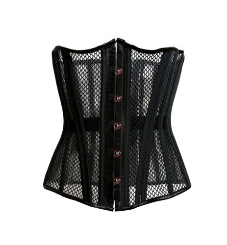 Black Sexy Steel Bones Mesh Underbust Corset M1320