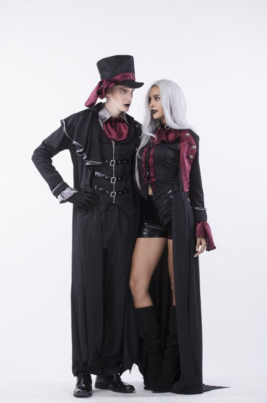 6 Pcs High Quality Gothic Halloween Party Costume for Men m40356