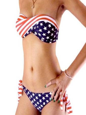 Star Stripe Bikini Swimsuit M5243