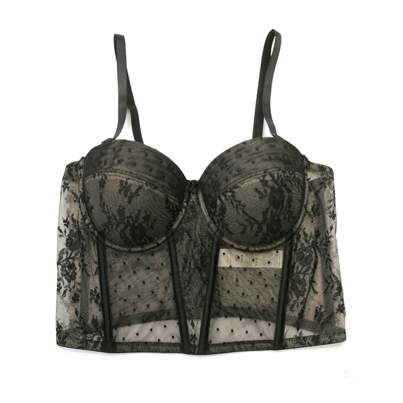 Chest Lace Mesh Gauze Perspective Costume Waist Top Sexy Vest KN8260