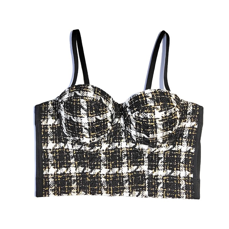 Suspenders Vest Small Fragrance Style Wipe Chest Woolen Leggings Top KN8059