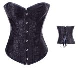 sexy black jacquard corset m1841B
