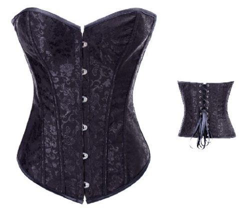 sexy black jacquard corset m1841B