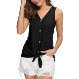 Sleeveless Knitted Tank Tops Women V-neck Vest M5786