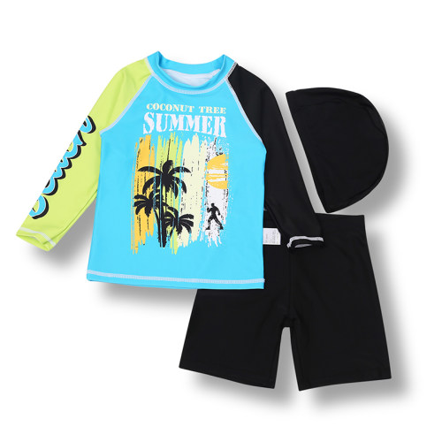 Quick-Drying Sun Protection Children's Swimsuit Long Sleeve Swimming Suit For Girls KF205