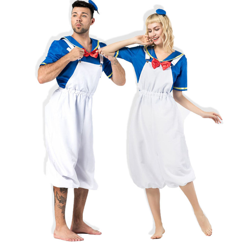 Halloween Party Couples Donald Duck Sailor Costume M40602