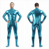 Mens Sexy Leather Metallic Zentai Suit M7328