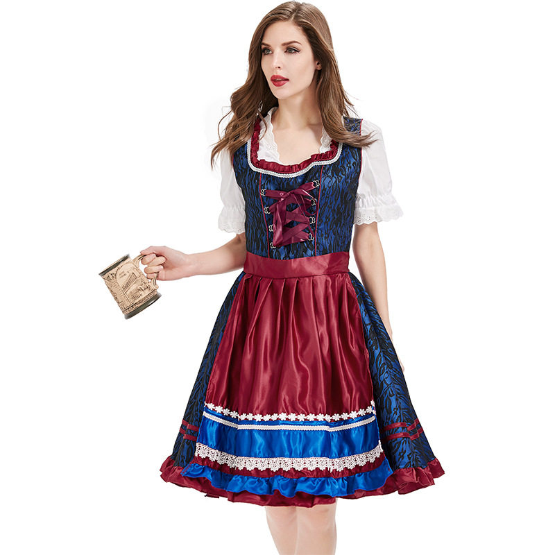 High Quality Traditional Bavarian Oktoberfest Beer Girl Costume m40664