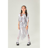 Ghost Child Costume Bride Gauze Halloween Girl Cosplay Vampire Dress SM032A