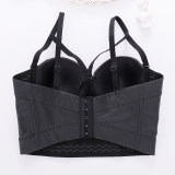 PU Leather Suspender Vest Shaping Corset Dance Party Scrub Underwear 8568