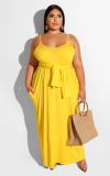 Womens Spaghetti Strap Beach Maxi Dress Plus Size M8425