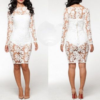 White Zipper Back Design Midi Dress M3950