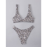 Two Piece Swimsuit Bikini Set Women Swimwear Leopard Sexy Bikini A2201