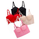 Suspender Female Inner Stage Clothes Short Sexy Backless Body Shaping Top 8566