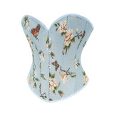 Flower Palace Corset Butterfly Print Bone Dress Wedding Base Waist Busier 22025