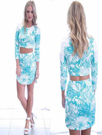 Sexy Top Fashion Two Piece Club Party Dress M2340