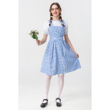 The Wizard Of Oz Cosplay Dorothy Adult Stage Costume Elise Maid Dress YM0915