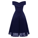 Spring And Summer Bridal Lace Prom  Lady One Shoulder Bandage Dress CD1610