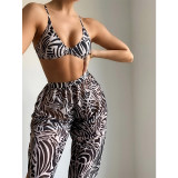 Three Piece Swimsuit Sex Bikini Sexy Leopard Print Designer Bikinis Sets S215