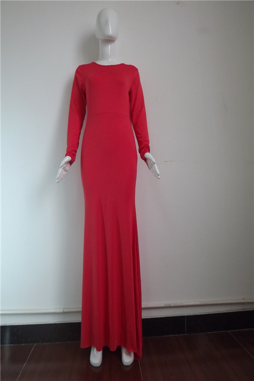 Red Top Style Long Maxi Dress M3994b