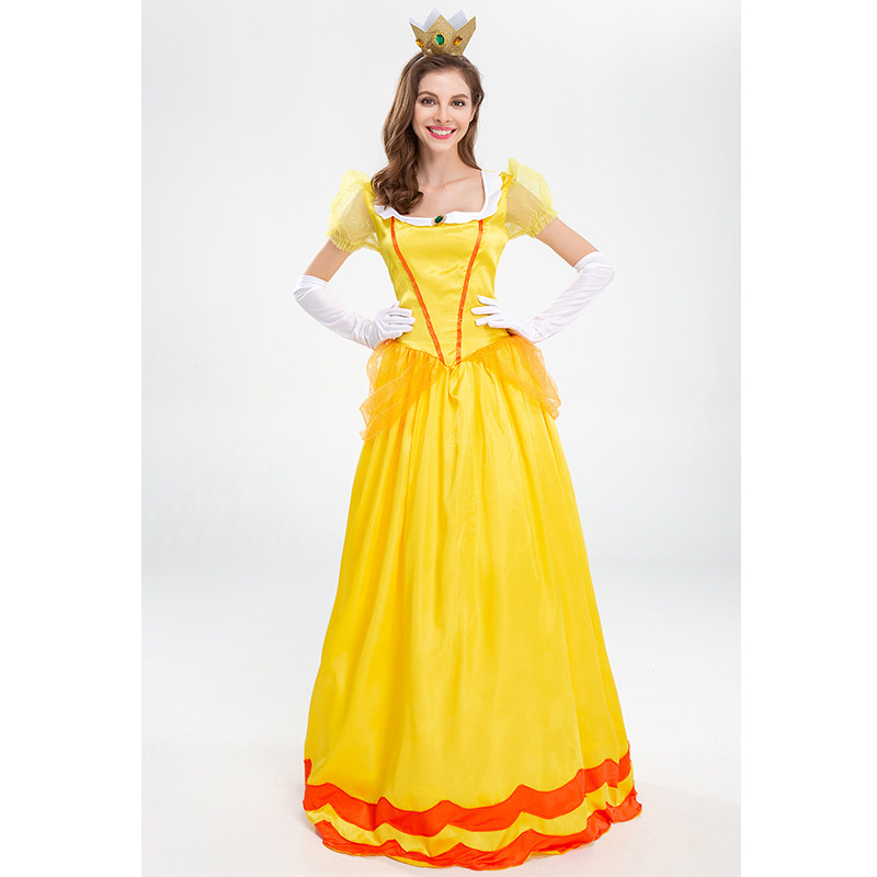 Halloween Dress Cosplay Yellow Beauty And Beast Biqi Belle Princess Uniform YM2897