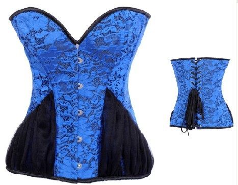 blue nice jacquard corset m1953