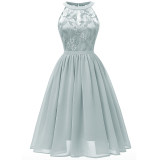 Elegant Wedding Chiffon Halter Women Party Summer Dress Casual CD1645