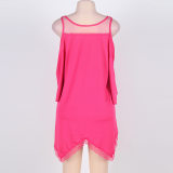 Solid Sexy Sleepwear Plus Size Sleep Dress M30361