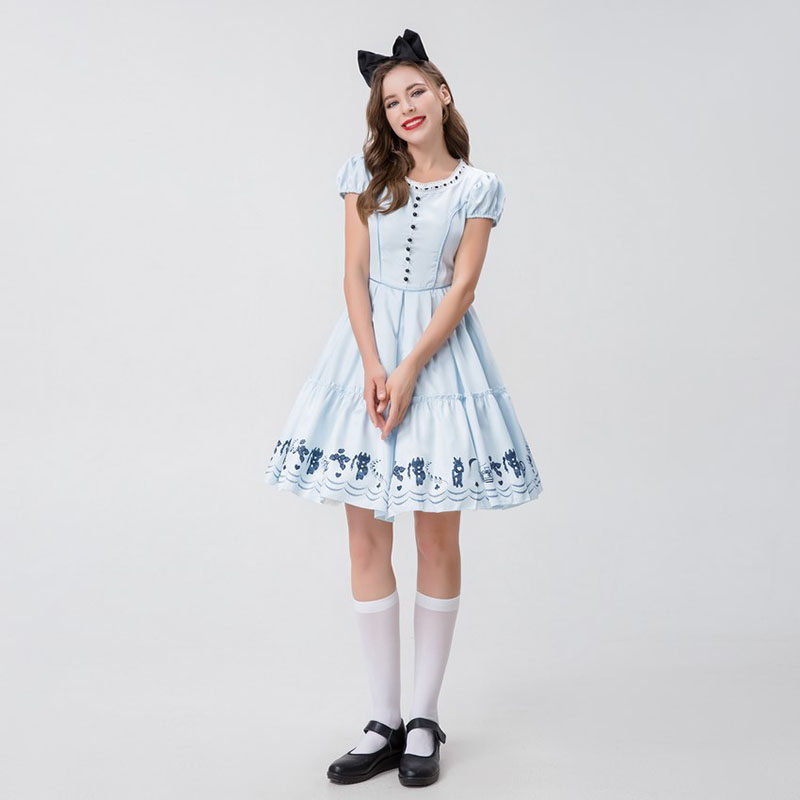 Halloween Cute Maid Costume  Alice In Wonderland Princess Dress Costume YM0912