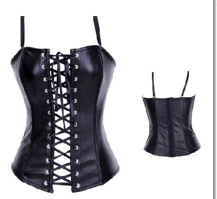 black leather corset lingerie m1992