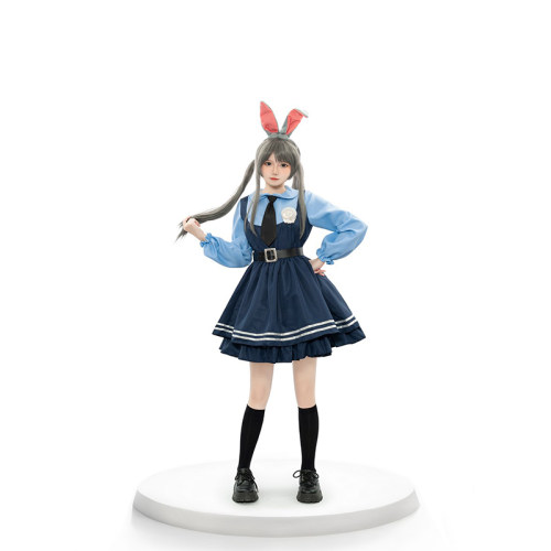 Halloween Crazy Zootopia Cartoon Cosplay Officer Judy Rabbit Costume DL2046
