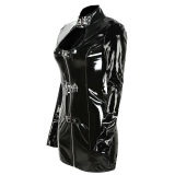 Sexy Women Expose Bust Fetish Leather Dress Lingerie M7106