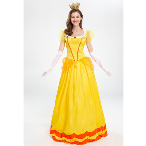 Halloween Dress Cosplay Yellow Beauty And Beast Biqi Belle Princess Uniform YM2897