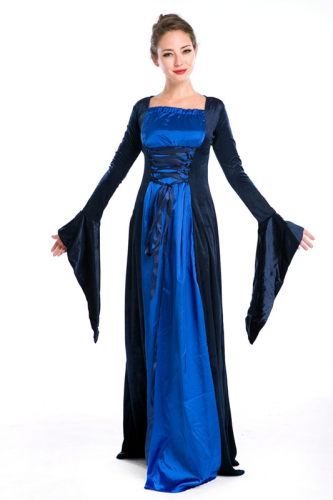 blue long sleeve empress ball dress m4846