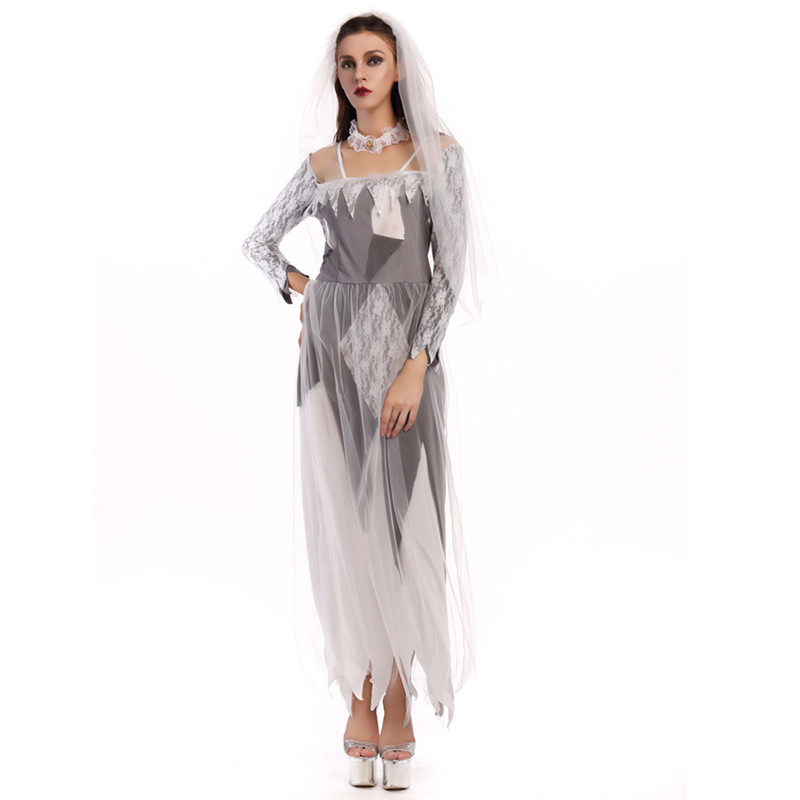 Halloween ghost bride plays costume M40252