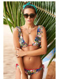 New swimwear flower  print beach bikini 17074