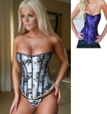 Embroidered Mesh Bustier M1603