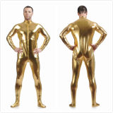 Mens Sexy Leather Metallic Zentai Suit M7328
