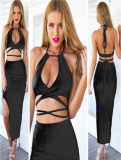 2015 Sexy women dark blue tight bandage dress M30012