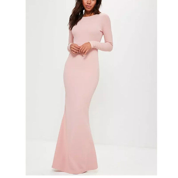 Wedding Party Pink Long Dress M18045