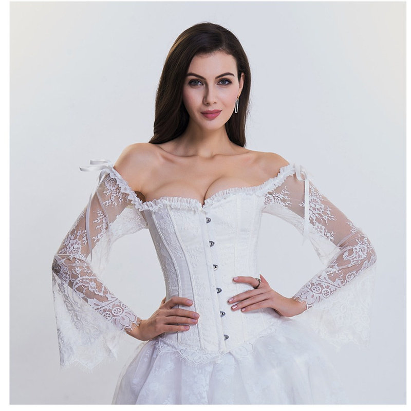 Long Sleeve Lace Corset M1418A