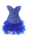strapless corset with multi-layer skirt m1996