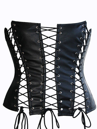 Women Sexy PU Leather Lace-up Bandage Corset M1302