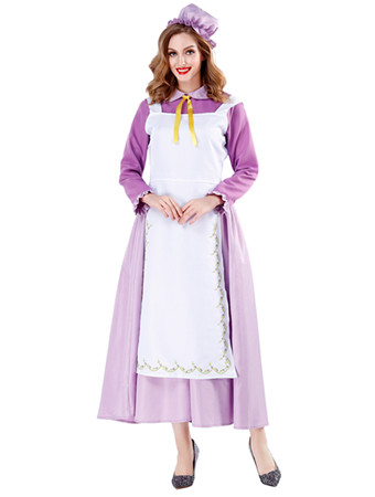 purple maid costume cosplay stage costumeM40711