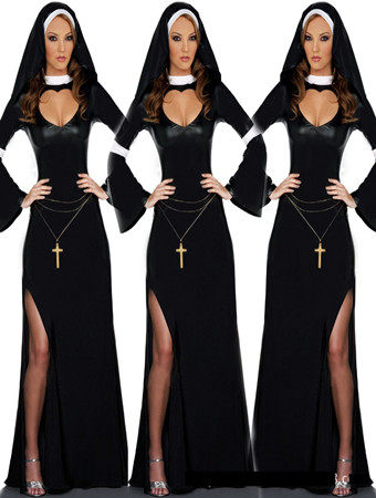 New Arrival Black Nun Long Cosplay Costume