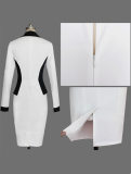 High Quality Hot 3 Colors Women OL V Neck Dress M30226